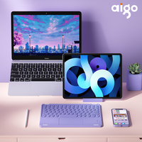 Aigo T100 Wireless Bluetooth Touchpad Keyboard Laptop External iPad Tablet Phone Universal Portable Silent Bluetooth Keyboard