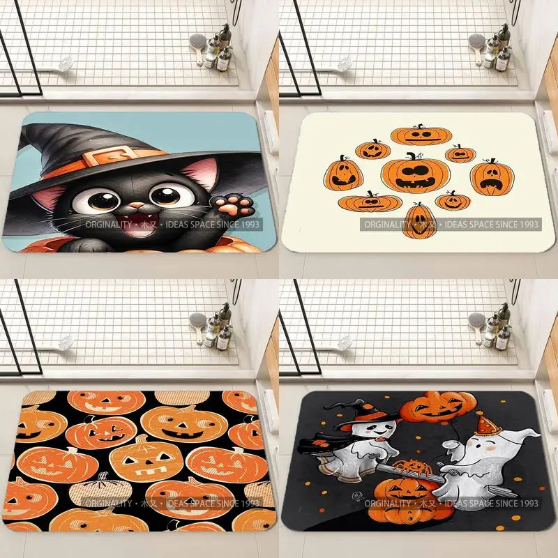 

Cute Witch Cat Mat Living Room Decoration Home Sofa Non-Slip Carpet Study Bedroom Tatami Children'S Soft Floor Mat
