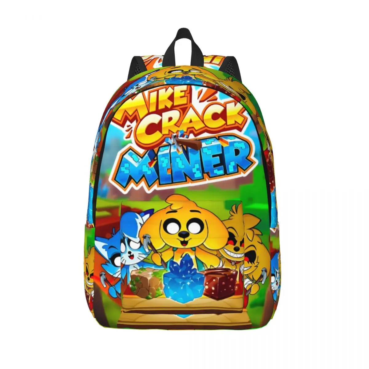 حقيبة ظهر Kawaill MIKECRACKED MINER للرجال والنساء، حقيبة ظهر أنيقة للكلاب والطلاب، حقيبة نهارية للكلية من القماش هدية