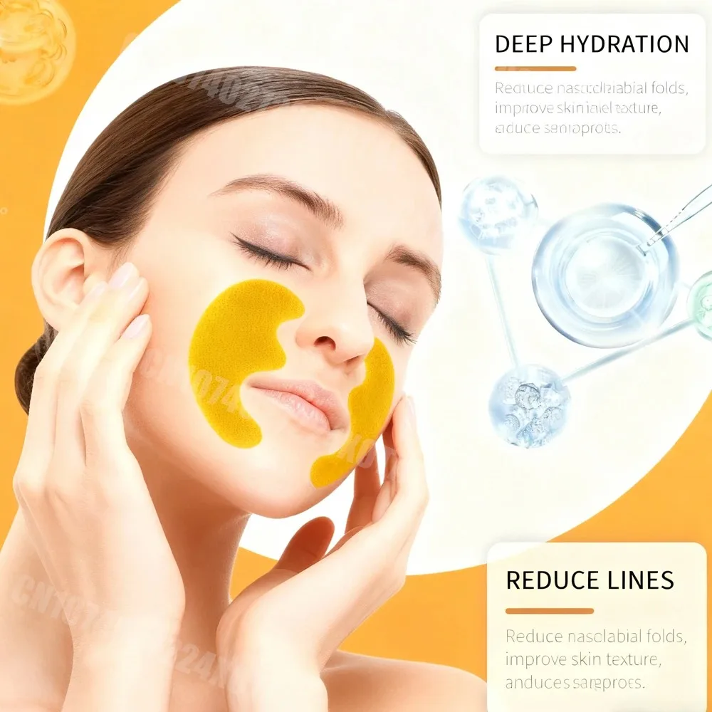 Nasolabial Folds Patch Contain Collagen Hyaluronic Acid Firming Skin Fade Fine Lines Deep Moisturizing Facial Mask Anti WrinkleA