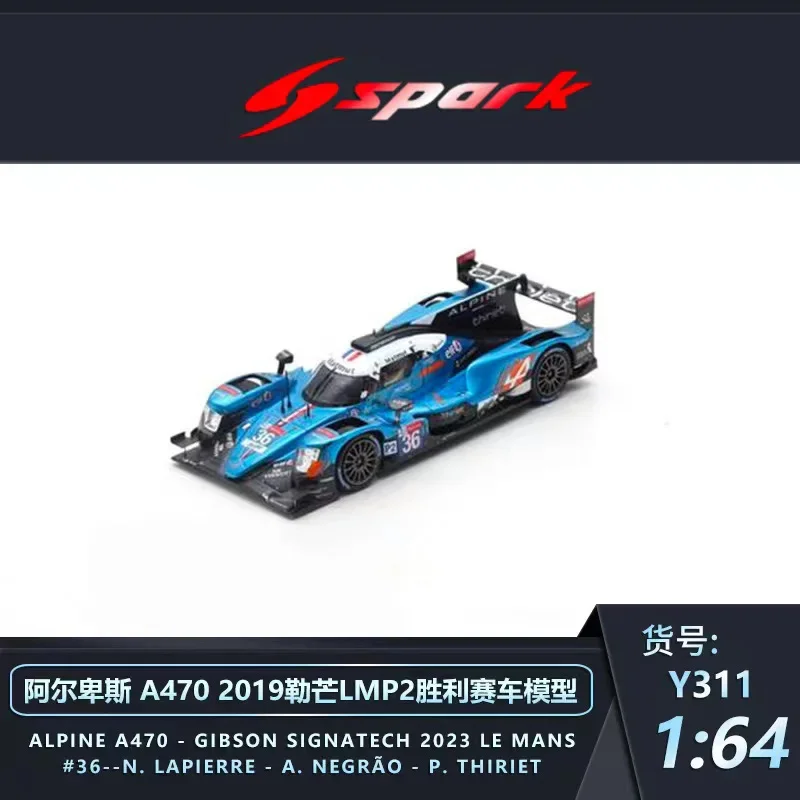 

Spark 1:64 Alpine A470-Gibson No.36 Signatech Alpine Matmut Winner LMP2 class 24H Le Mans 2019 Литая под давлением модель автомобиля