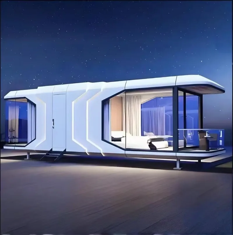 Vendita calda 2025 Cabina in acciaio Soluzioni per la casa mobile Hotel Villa Appartamento Camera prefabbricata