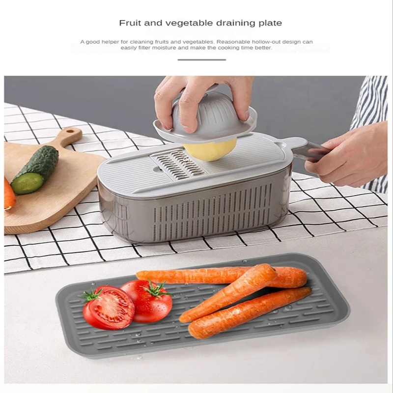 2 Pcs / Set Heat-Resistant And Non-Slip Silicone Mat Silicone Drying Mat For Kitchen, Cutlery