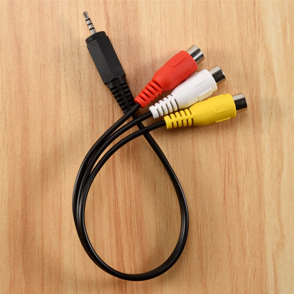 Cavo adattatore jack stereo da 2,5 mm Mini AV maschio a 3RCA femmina M/F audio video