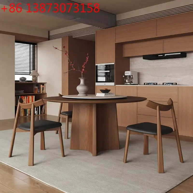 

Обеденный стол из массива дерева для дома, круглый, для небольшой квартиры