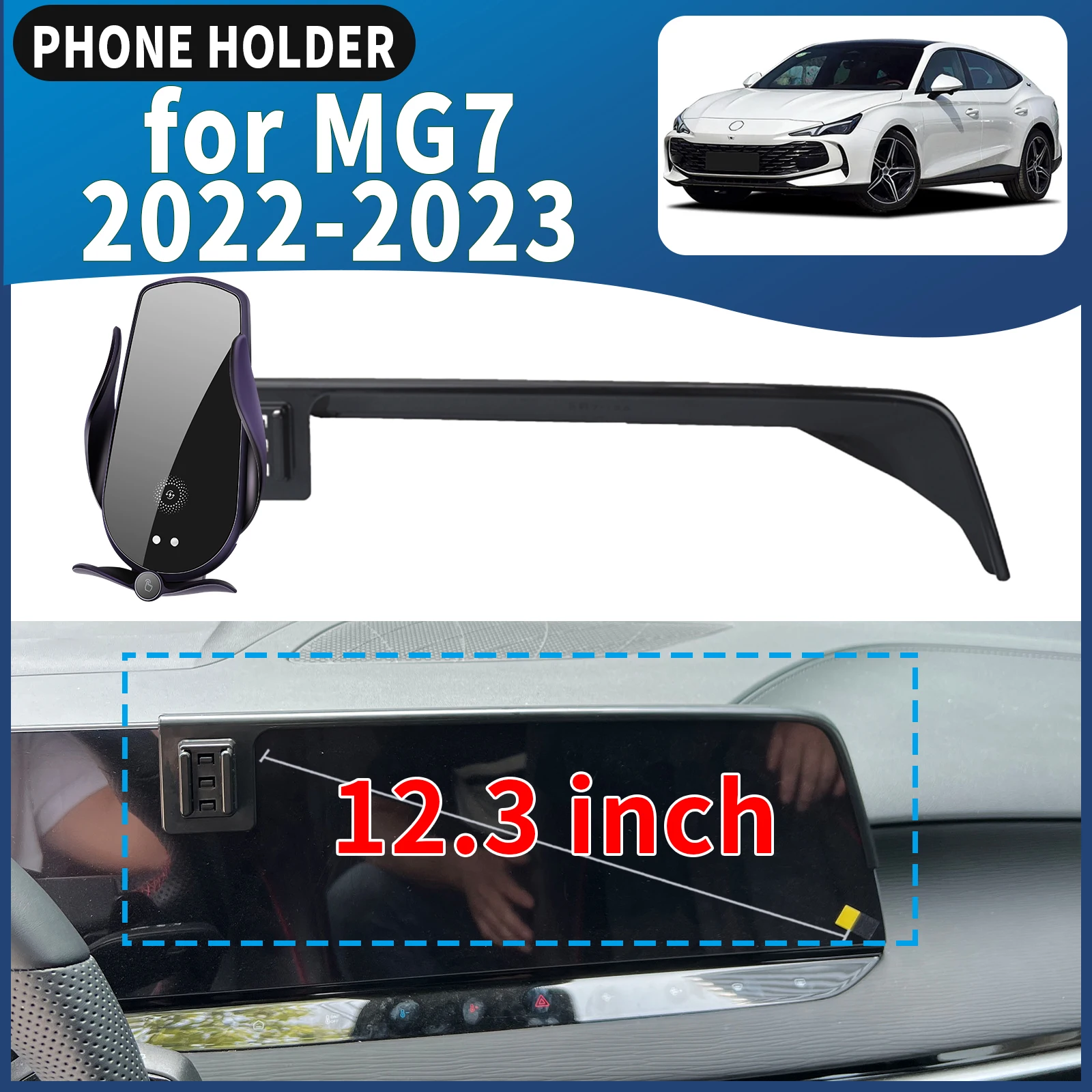 

fit for MG7 MG 7 2022 2023 12.3 inch ​​Car Phone Holder Mount Vehicle-Specific GPS Navigation Easy Installation accessoires