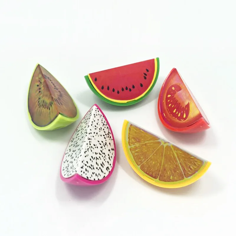 3 buah rautan pensil gaya buah rautan pensil plastik kreatif untuk hadiah anak-anak perlengkapan alat tulis sekolah Kawaii