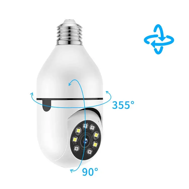 

3MP Bulb E27 Surveillance Camera 1080P Full Color Night Vision Human Tracking Zoom Indoor Security Wifi Mini IP Camera V360PRO