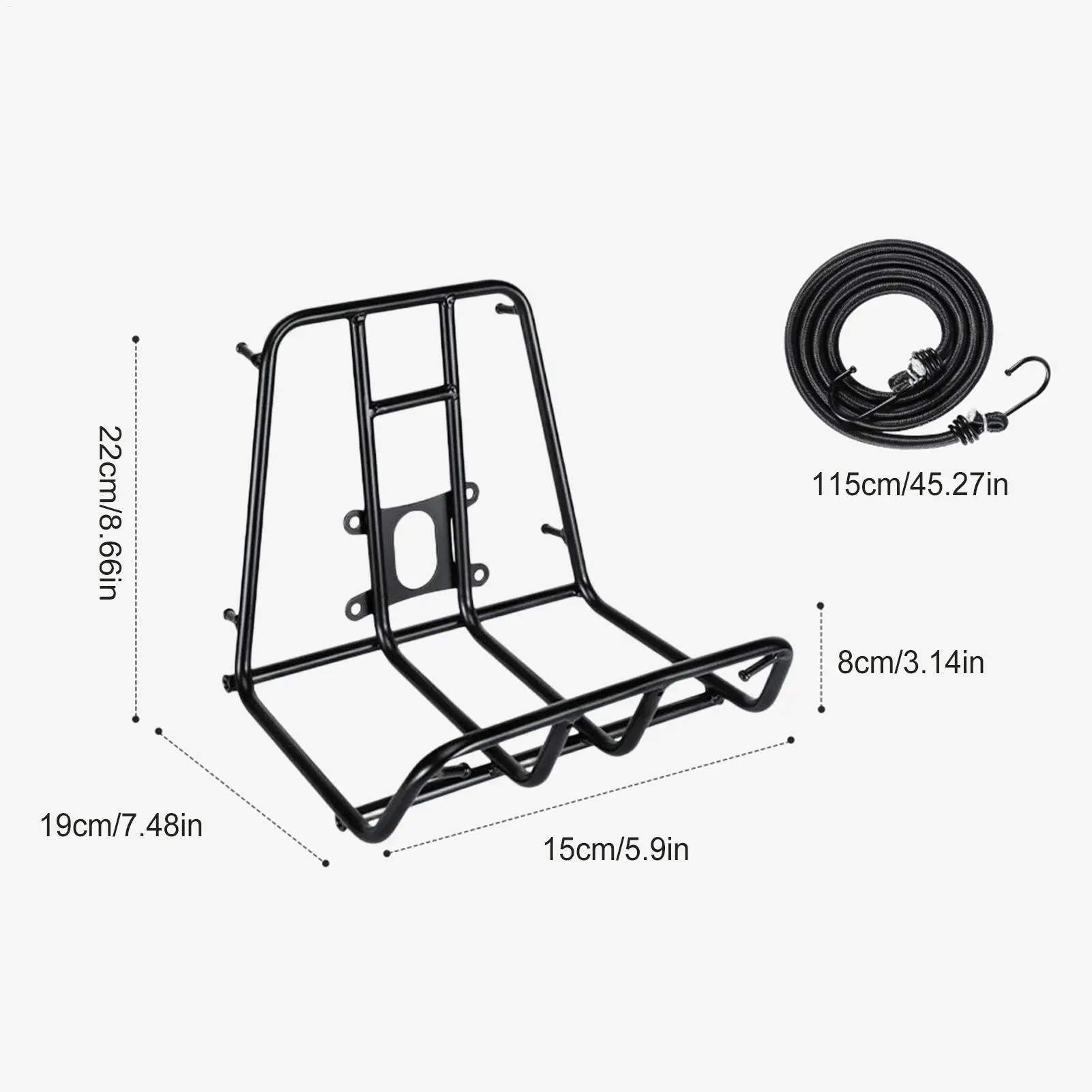 Quick Release Bike Front Rack 10kg Bicycle Cargo Holder Durable Front Carrier for Commuting Camping Outdoor, Universal Fit