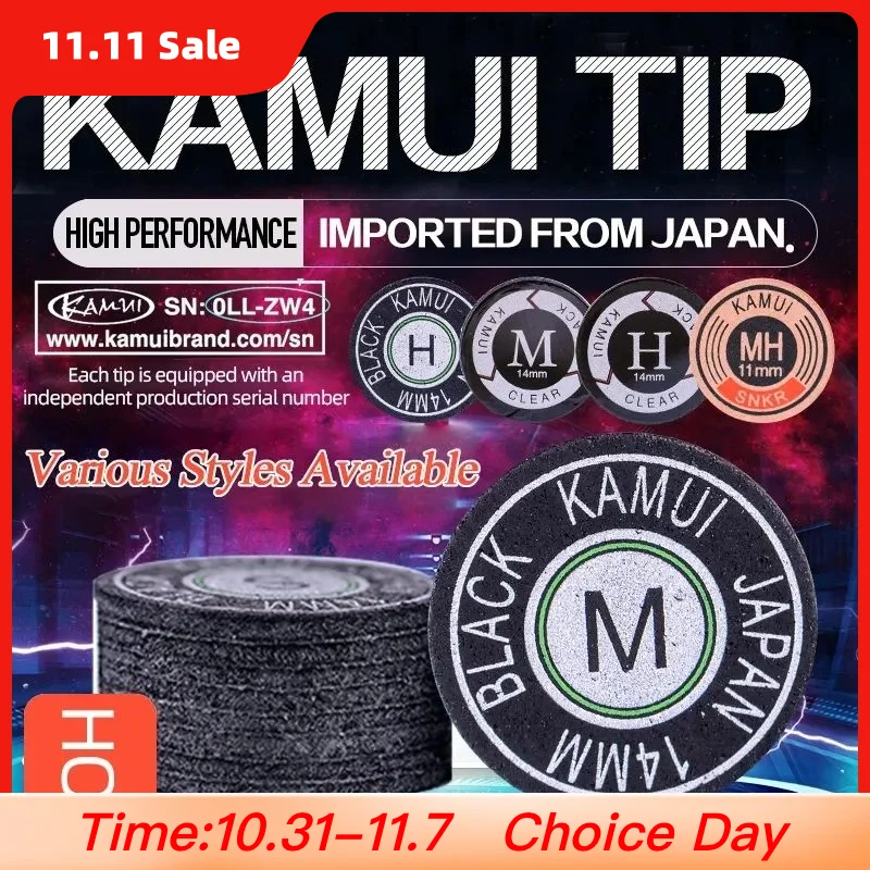 

KAMUI-Japanese Cue Tips for Pool, Clear Tip, 14mm, SS, S, M, H Tip, KOLLEN, Rainbow Pig Skin,Billiard Accessories,Original Gifts