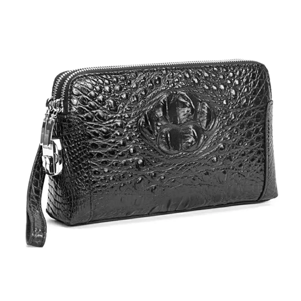 

yuanlai new Female bag trend crocodile Double zipper Hand bag female hand bags large capacity women cltuch bag