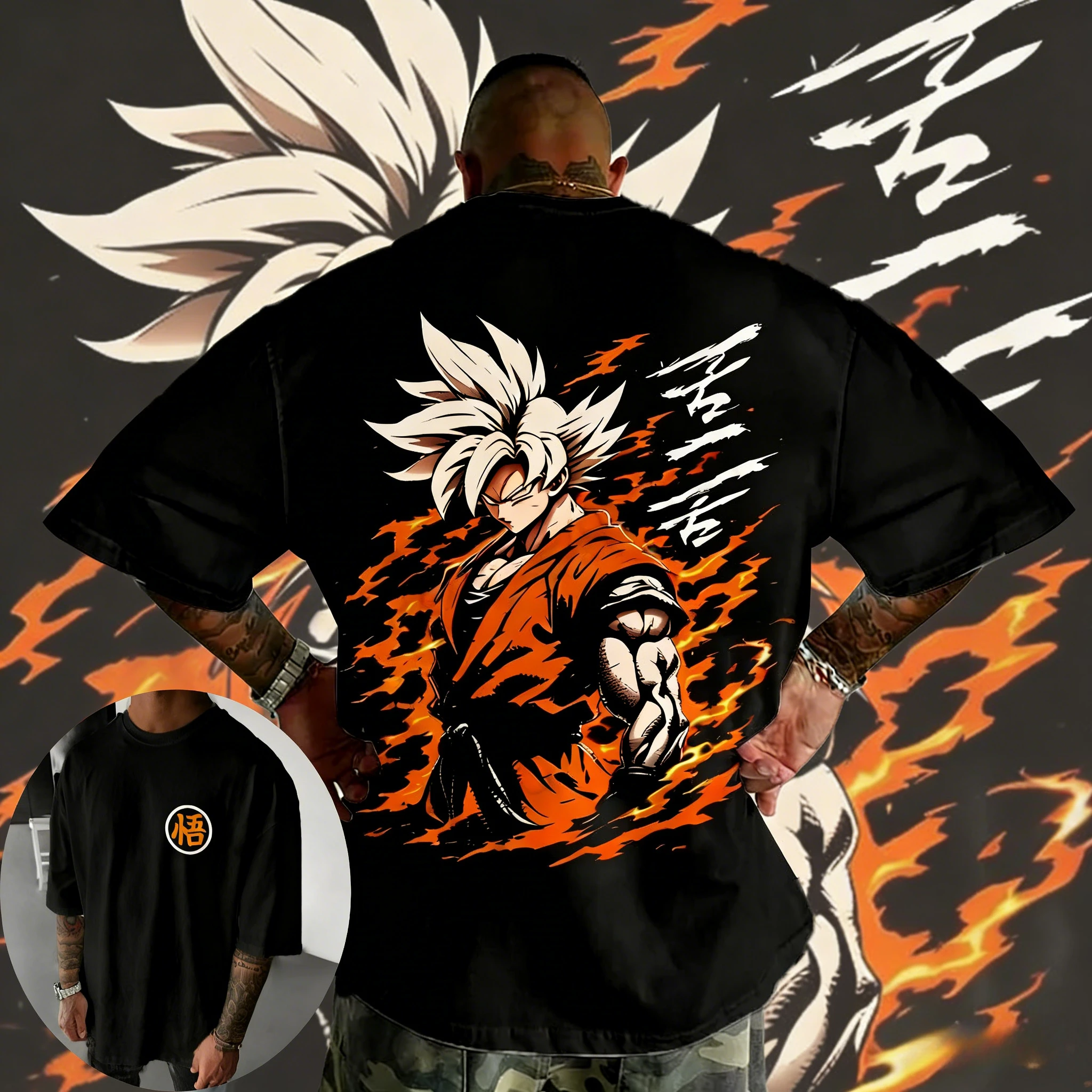 

2026 New Summer Dragon Ball 40th Anniversary Son Goku 100%Cotton Anime Printed T-shirt Extra Size Casual Streetwear Unisex Y2k