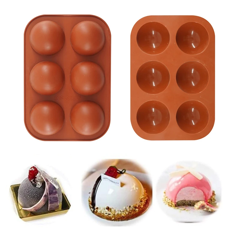 3D Ball Round Half Sphere Silicone Mold for DIY Baking Pudding Mousse Chocolate Eco-Friendly Cake Mold Kitchen Accessories Tools