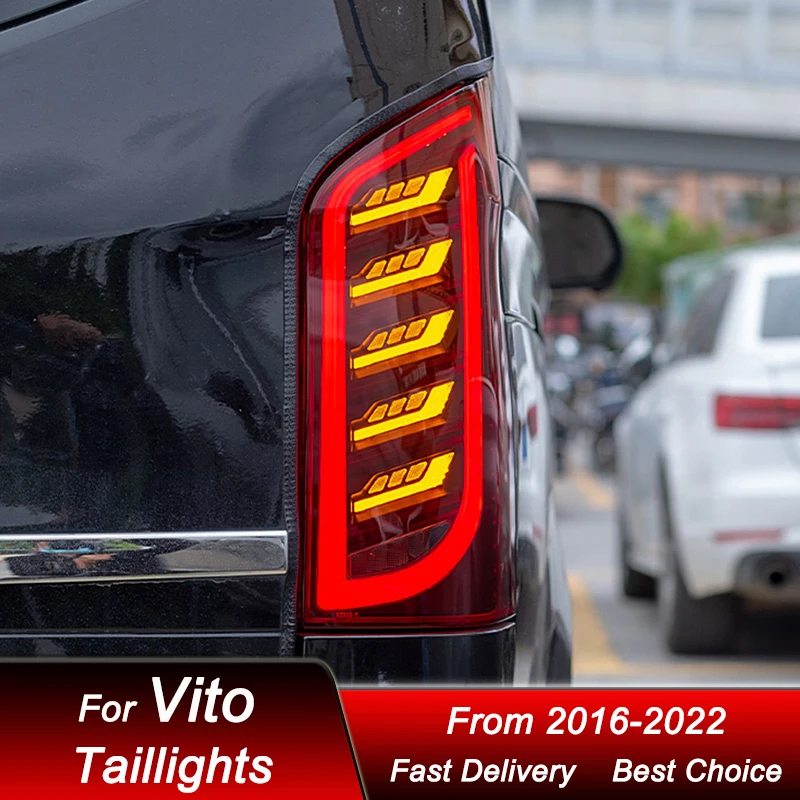 

Pop Car Tail Lights For Mercedes-Benz Vito V260 Metris 2016-2022 Maybach Style Full LED Dynamic Turn Signal Light Tail Lamp Asse