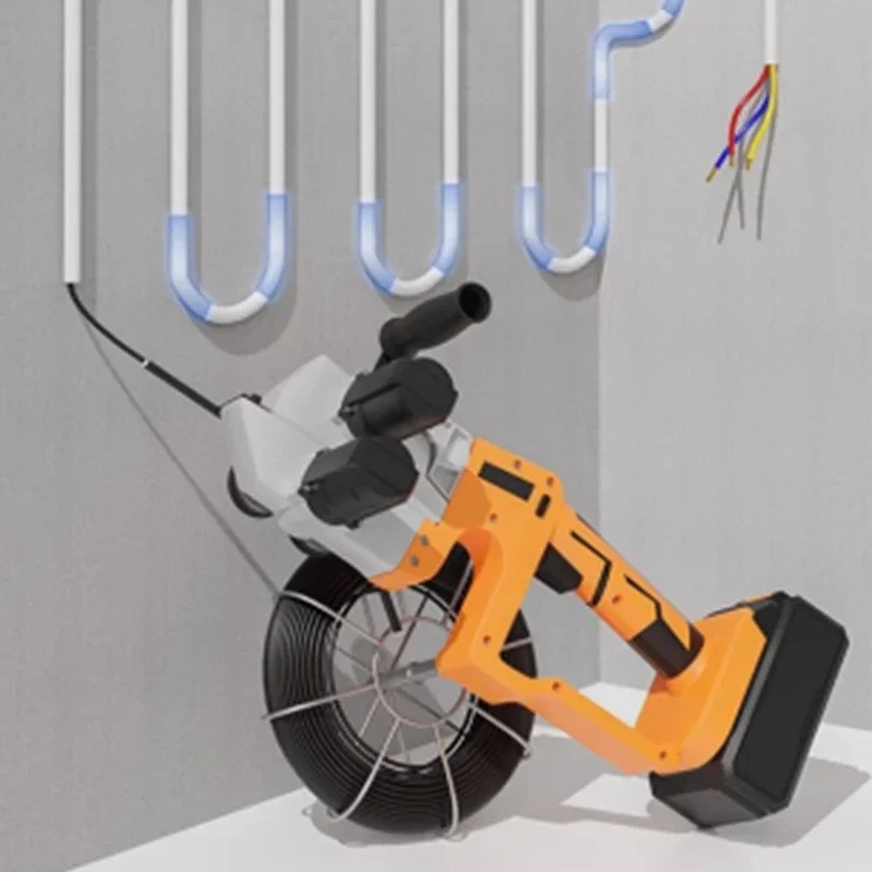 Special Automatic Lead Pay-off for Drawing Electricians Cable Pull-out Tool Hand-held Lithium Electric Threading Machine