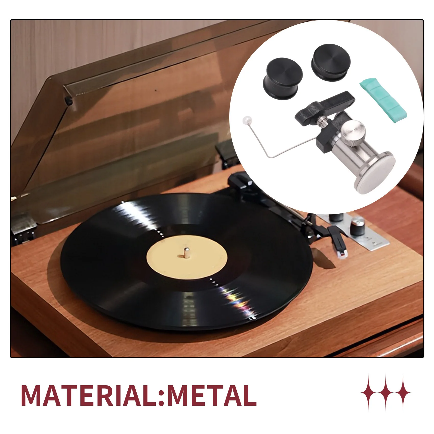 ABMF Adjustable Vinyl Record Player Tonearm Lifter Device with Safe Hydraulic System for Turntable Record Players Silver