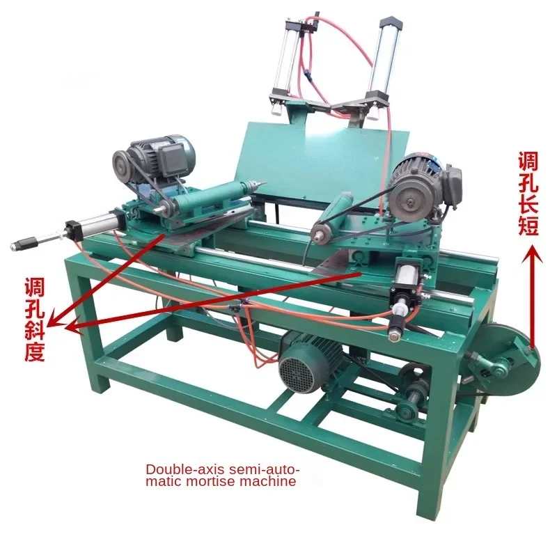 

Bench Seat Mortising Machine Leeson Woodworking Machinery Semi-automatic Dual-Axis Angle Adjustable Surface Drilling Machine