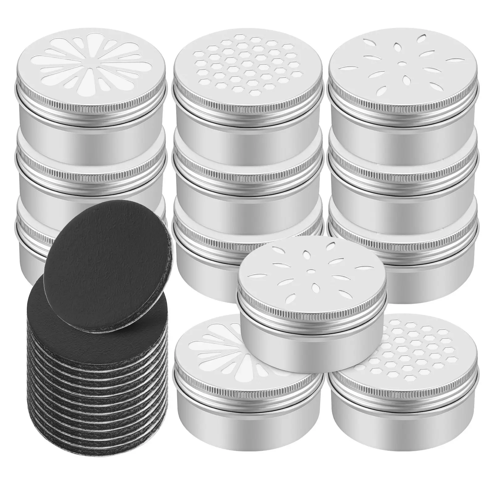 

10 Scent 25x2mm Magnetic Dots Metal Tins Scent Training Boxes Dog Training Supplies Odor Containers Portable Pet Accessories