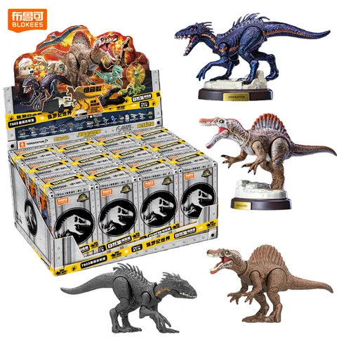 Original 100% BLOKEES Jurassic World V02 V03 Mosasauridae Jurassic Park Dinosaurs TERRAVENTURE Assembled Model Action Figure Toy