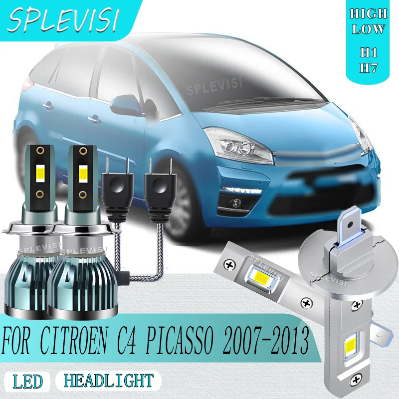 headlight high low beam LED long Lifespan Energy Saving Plug and Play For Citroen C4 Picasso 2007 2008 2009 2010 2011 2012 2013