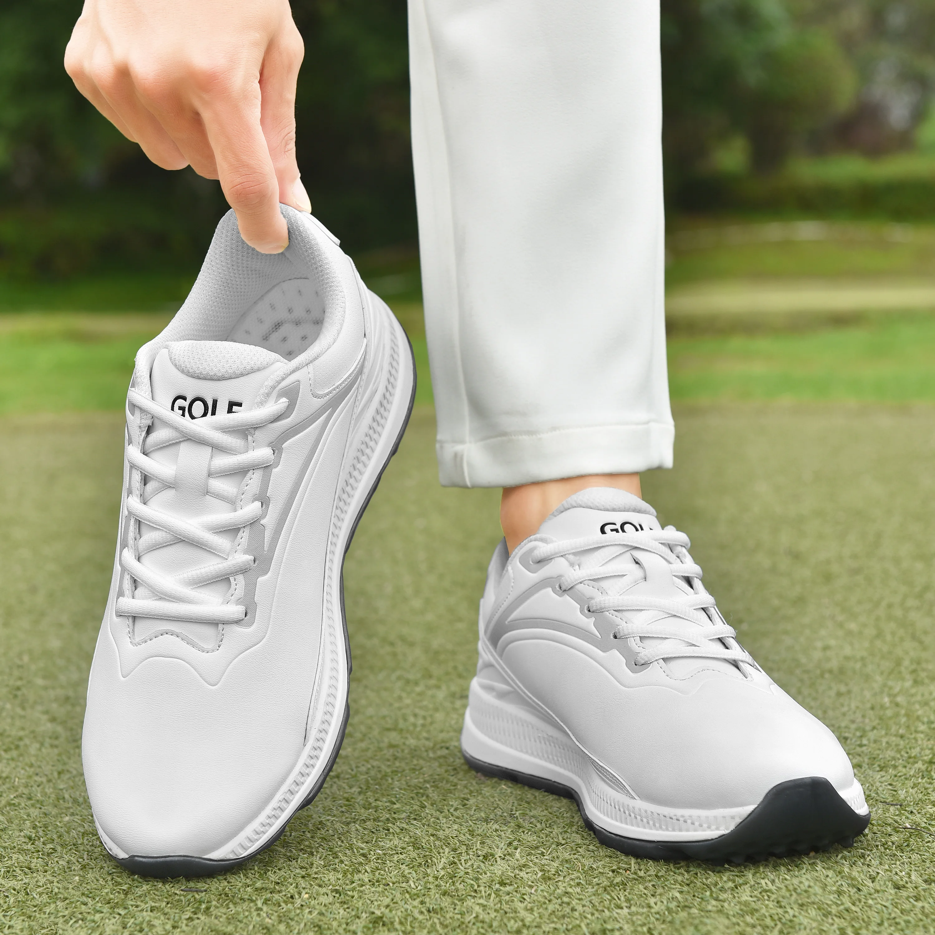 Men's Golf Shoes Outdoor Fashion Walking Shoes Men's Nailless Large Size 47 Comfortable Golf Sports Shoes
