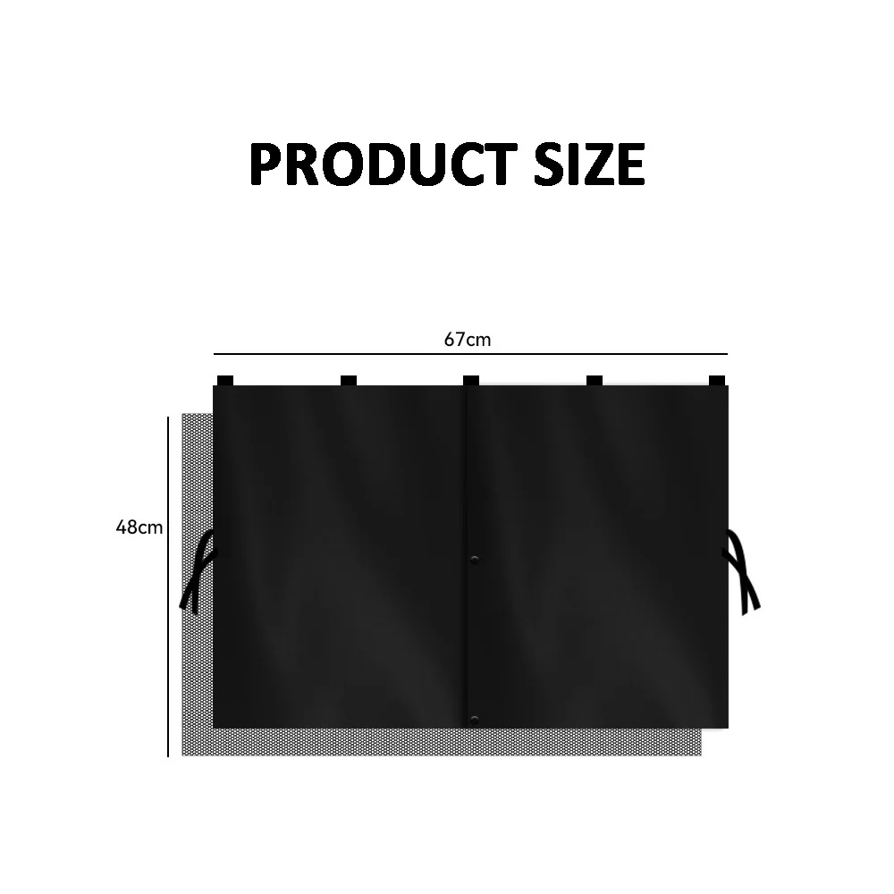 Dual Layer Split Opening Car Sunshade Sun Protection Mosquito Repellent and Heat Insulation Magnetic Rear Side Window Shade