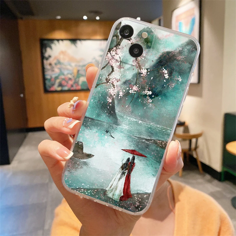 Tian Guan Ci Fu Xie Lian Heaven Official's Blessing Phone Case For iPhone 15 14 13 12 mini 11 Pro Max XS X XR SE 7 8 Plus Cover