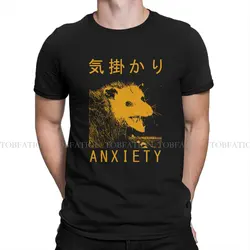 Anxiety Possum Japanese Newest TShirts Opossum Men Style Pure Cotton Streetwear T Shirt O Neck Oversized