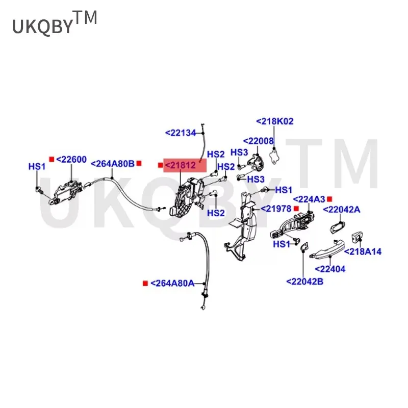 Zh is he ng Lo we nd Ma xF ox 2 0 قفل الباب الأمامي R 7M2AR21812CB