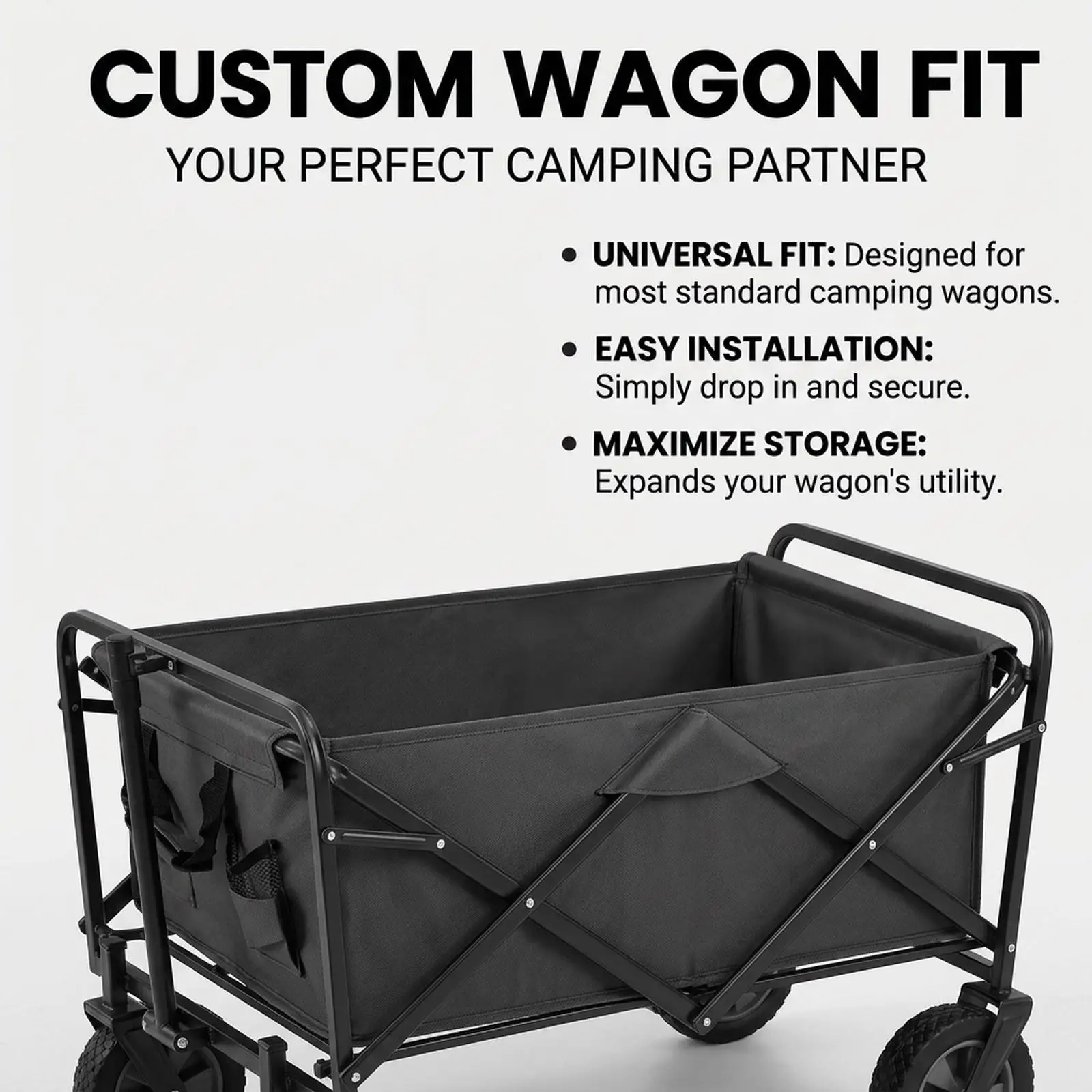 Wagon Liner Shopping Cart Liner Heavy Duty Wagon Lining Cloth Bag Trolley Bag for Outdoor Folding Utility Carts Grocery