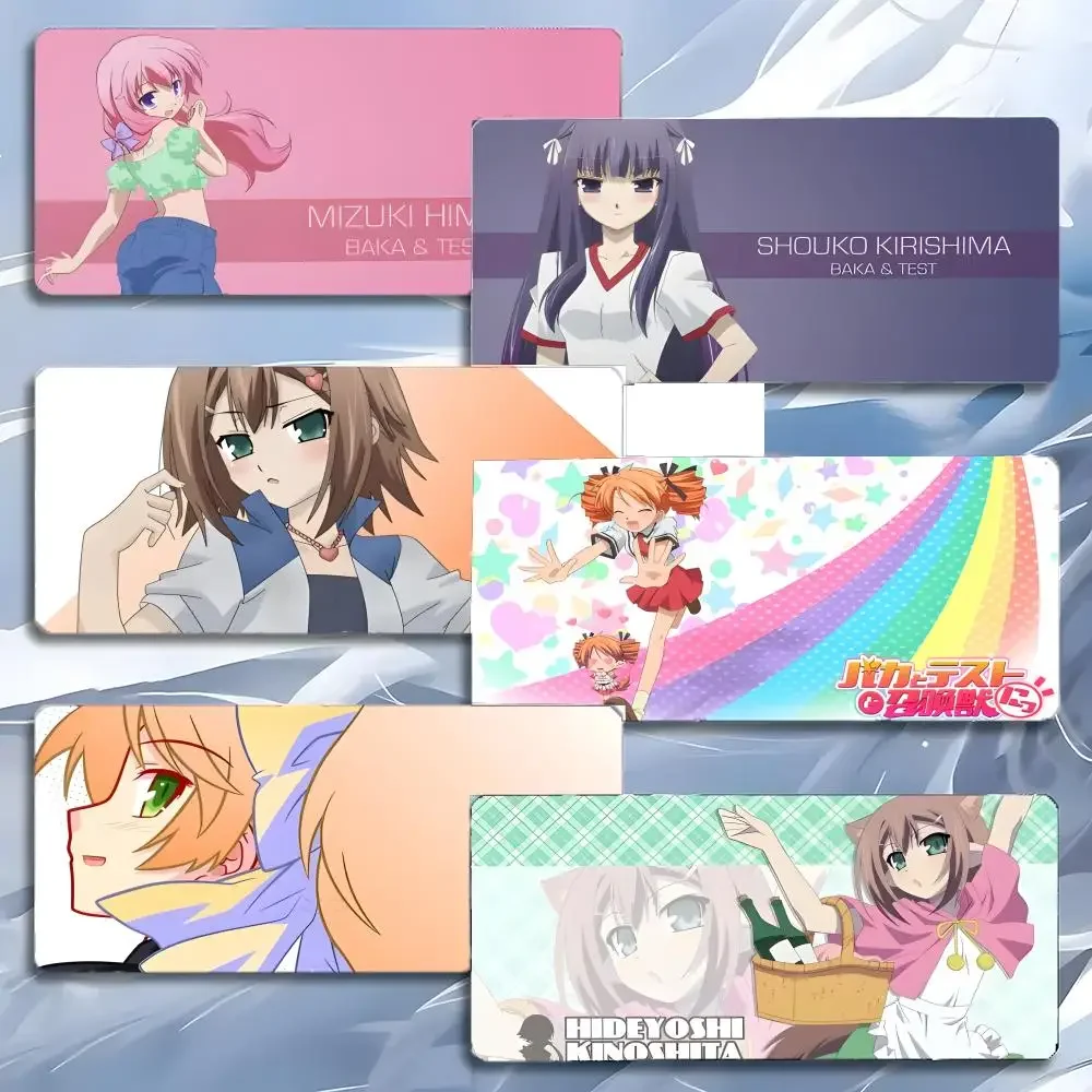 Anime-Komödie B-Baka to Test to Shoukanjuu Mauspad, großes Gaming-Mauspad mit LockEdge, verdickte PC-Tischunterlage