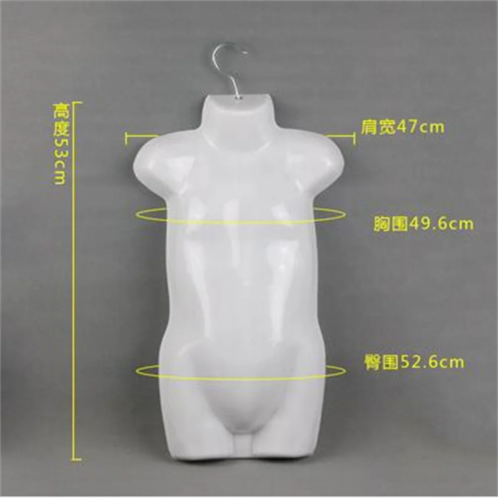 Plastic Mannequin for Children, Female Body Props, Half Length Chest, Radiograph Display Rack, Hanging Clothing, 12Style, C057