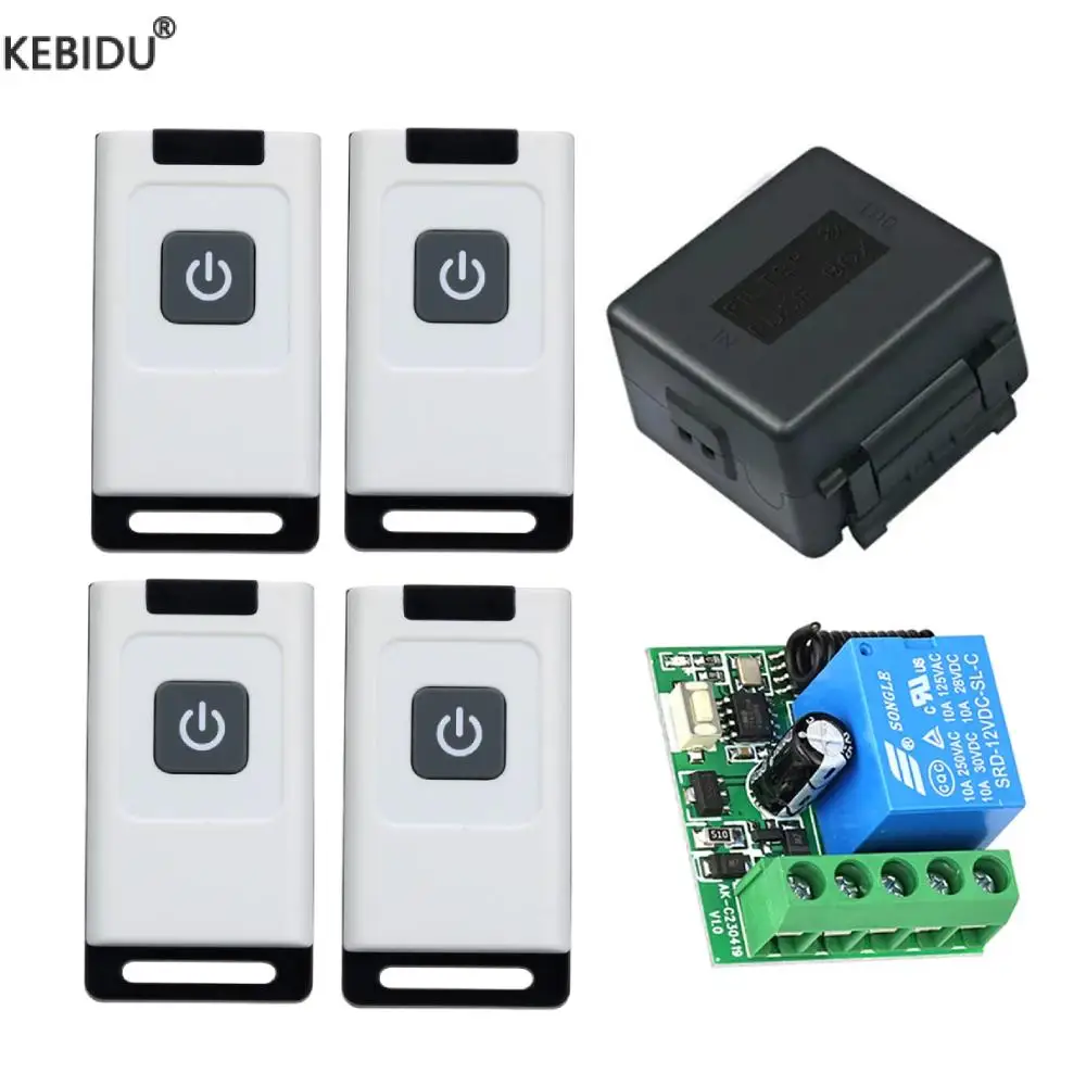 433Mhz Universal Wireless Remote Control Switch DC 12V 1CH Relay Receiver Module RF Transmitter DIY 433 Mhz Remote Controls