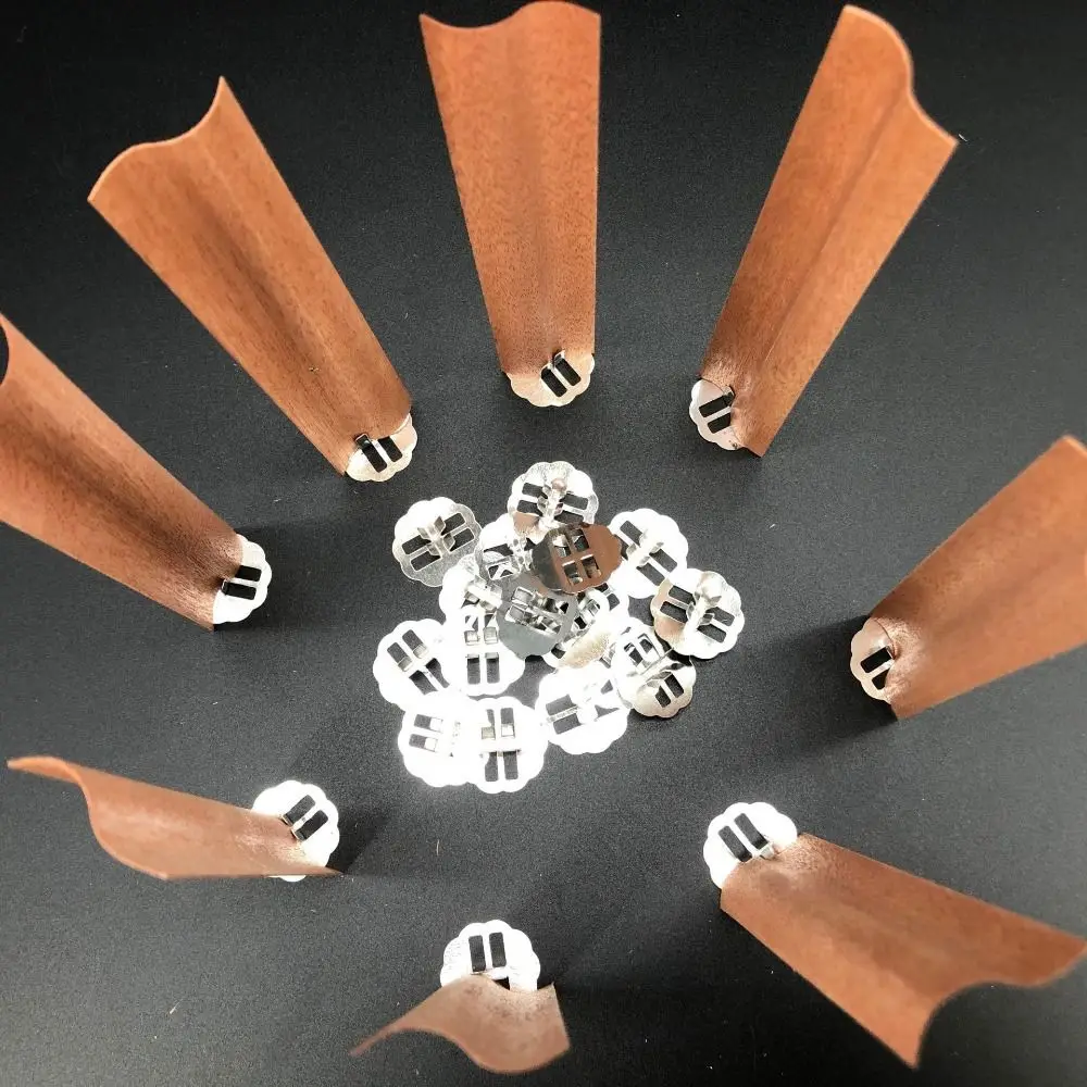 

High Quality Smokeless Handmade With Base Candle Making Burning Candle Wicks Candle Accessory Wood Chip Candle Cores
