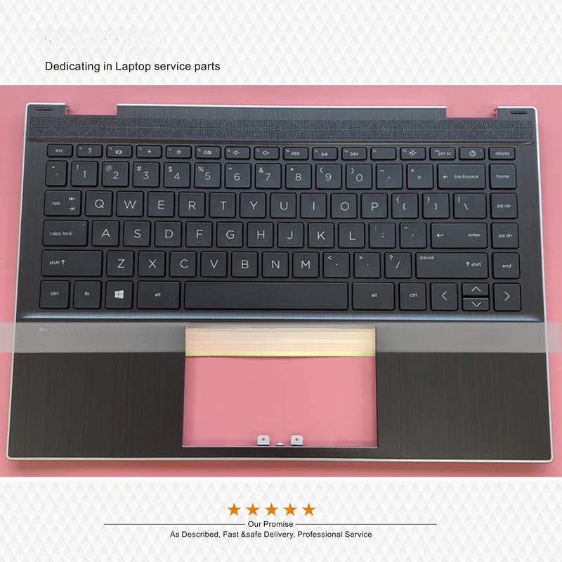 A+New For HP 14-DW 14T-DW Palmrest Upper Case + US Keyboard Bezel L96524-001