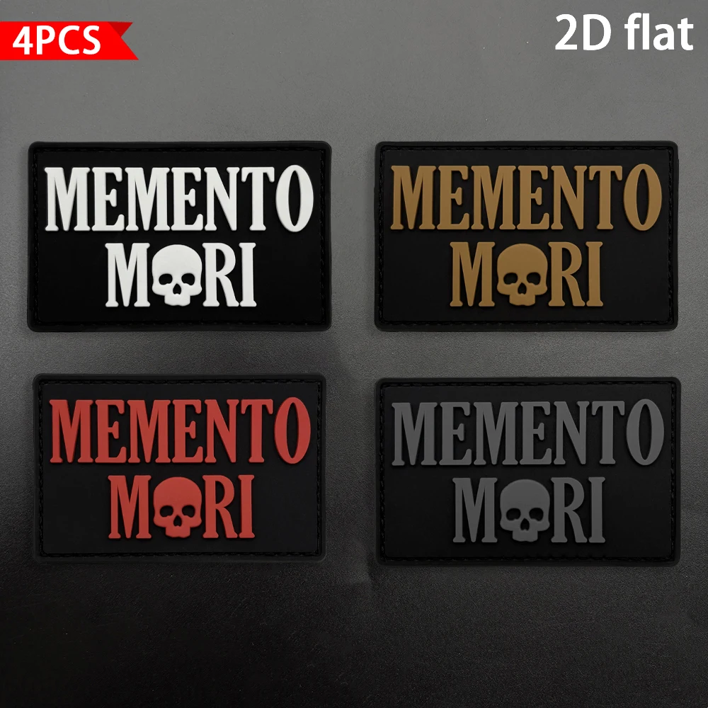 Minimalist Square English Skull Logo Badge, 2D Flat Pvc Material with Luminous Effect, Free Backing Included, Specifications Optional, 1Pc/2Pcs/3Pcs/4Pcs, Layered 3D Embossed Edge, Not Easy to Come Off, Functional Jacket Personalized Decoration Accessory