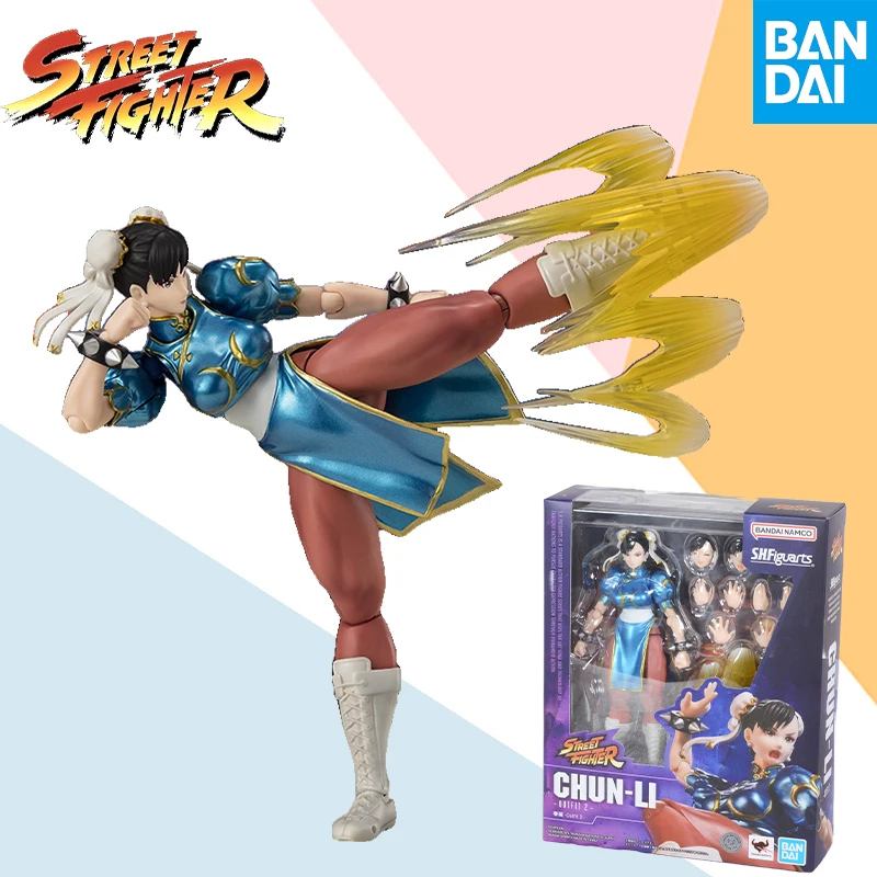 In Stock Bandai SHF S.H.Figurats SRTEET FIGHTER Chun Li Anime Action Figure Finished Model Kit Toy Gift for Kids