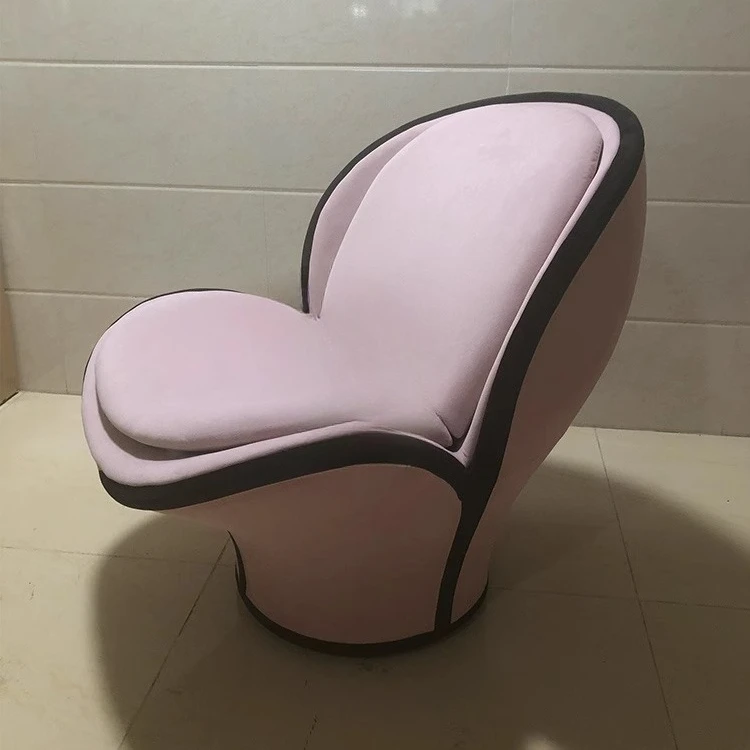 Silla trasera con reposabrazos de flores creativa de forma especial
