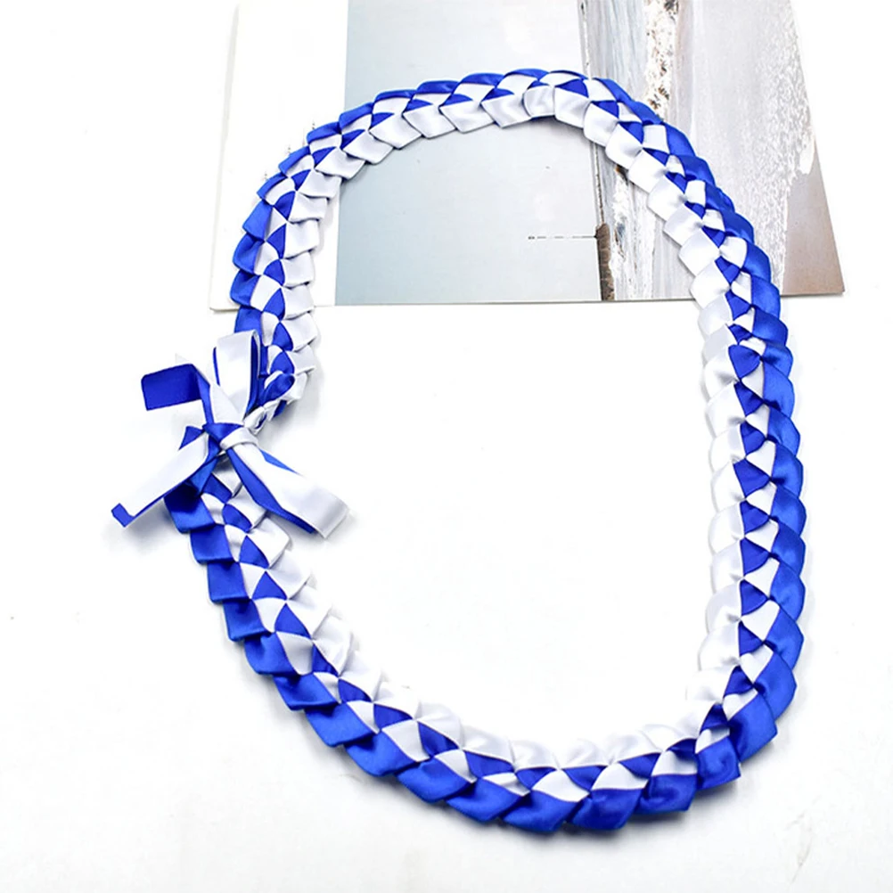 

Graduation Wreath 2025 Double Layer Braided Ribbon Honor Cord Necklace Tassel Party Accessory Durable Lightweight