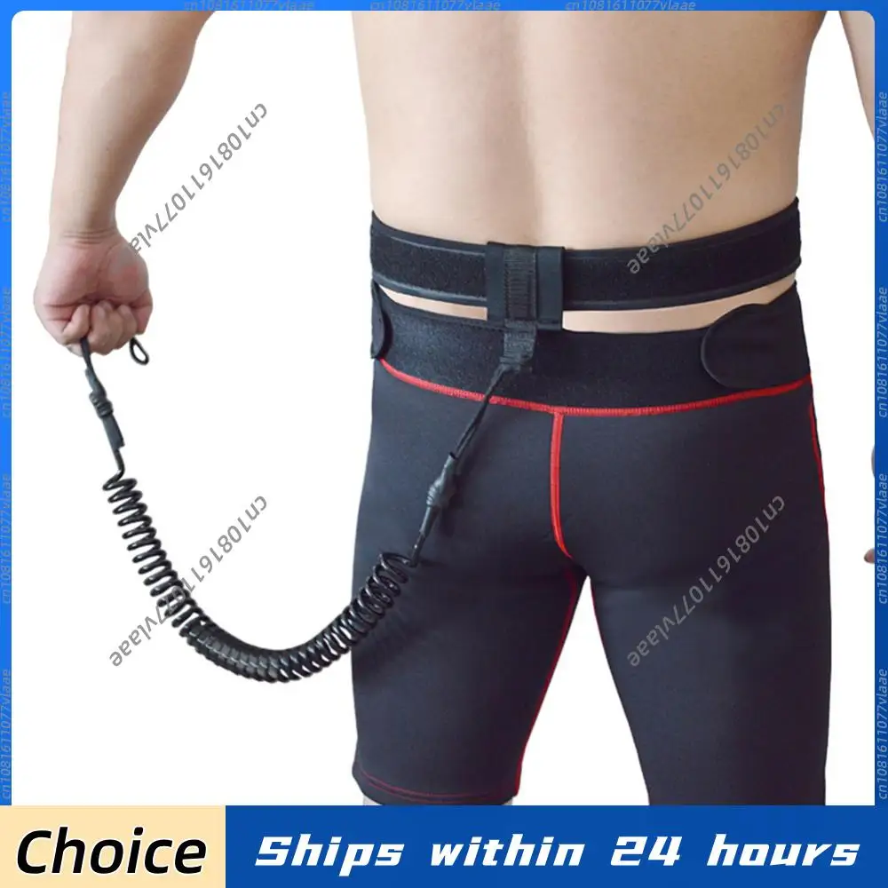 6mm Wrist Surf Leash TPU Spring Rope Surfing Waist Rope Replacement Leash Waist Belt for Surfing/Standup Paddle Board/Kayak