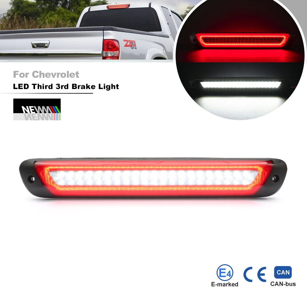 

Дымчатый светодиодный третий стоп-сигнал, замена для 2004-2012 Chevy Colorado GMC Canyon 2006-2008 Isuzu I-Series Center Stop Cargo Lamp