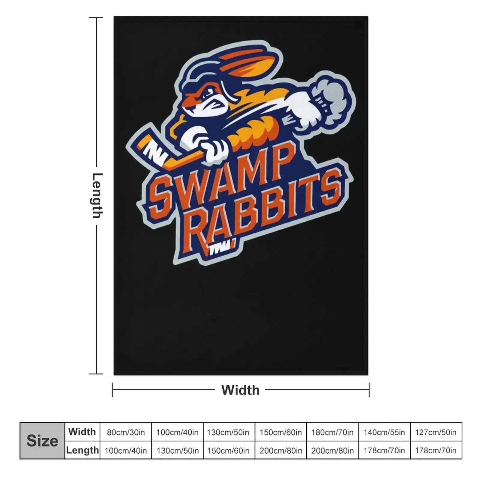 GREENVILLE SWAMP RABBITS Throw Blanket