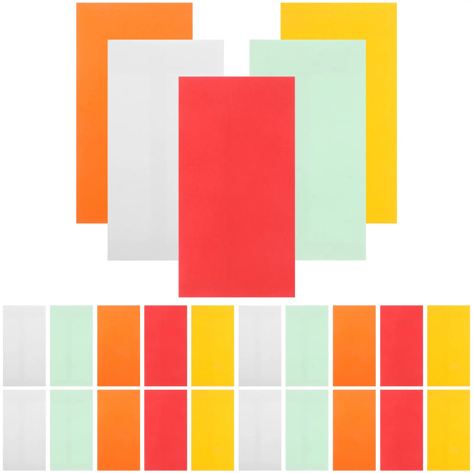 

50Pcs Cash Envelopes Colored Paper Multi Functional Money Organizer for Cash Saving Travel Shopping Daily Carry