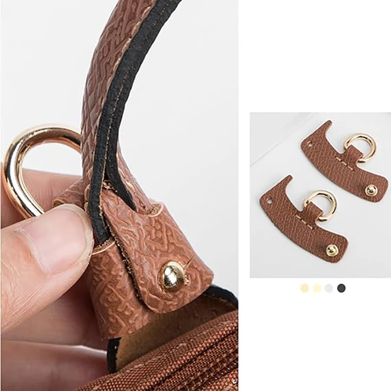 Correias de ombro em couro genuíno para Longchamp Mini Bag, acessórios de conversão crossbody sem soco ajustável, bolsas novas