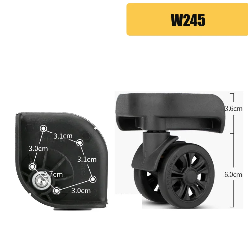 Replacement Wheels For W245 Boot Accessories – Universal Repair Kit Including Silent Castors and Fitting Accessories