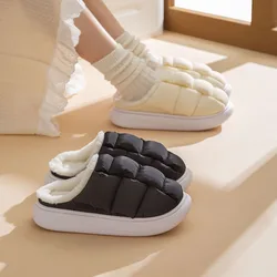 Comwarm – pantoufles en peluche pour hommes et femmes, chaussures à pain, chaudes et épaisses, imperméables, pour l'extérieur et la maison, nouvelle mode, hiver