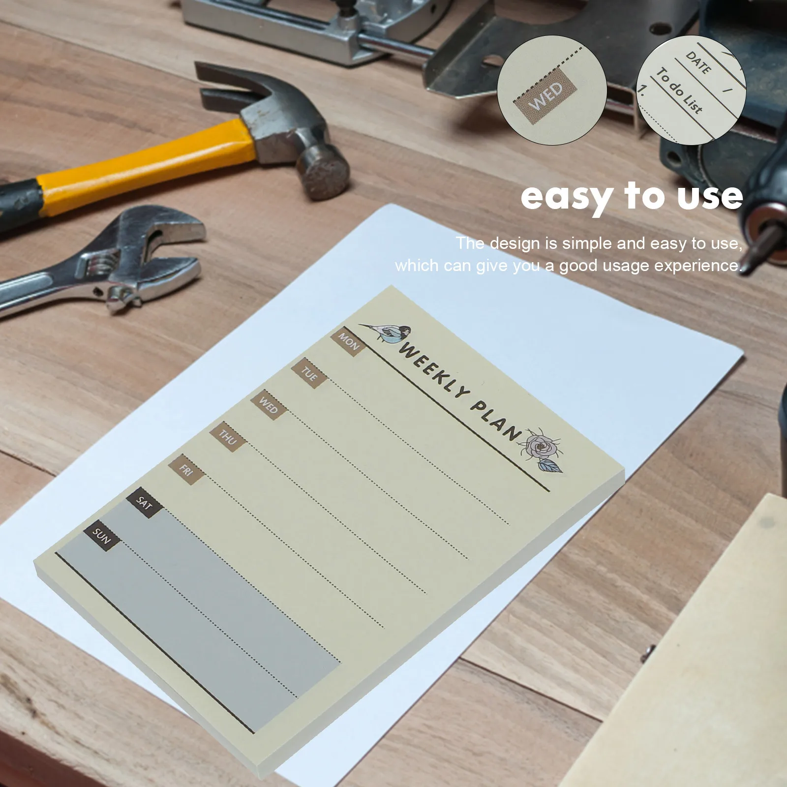 

Planner Notepad Undated Weekly Memo Pads Tear Off Daily Desk Organizer To Do List Grocery Meal Planning Schedule Work Tasks