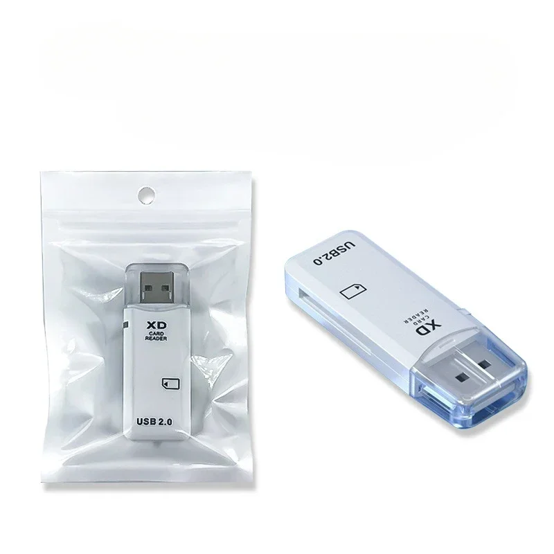 

Высокоскоростной картридер USB 2,0, портативный Однопортовый картридер XD цвета слоновой кости, прочные совместимые кабели