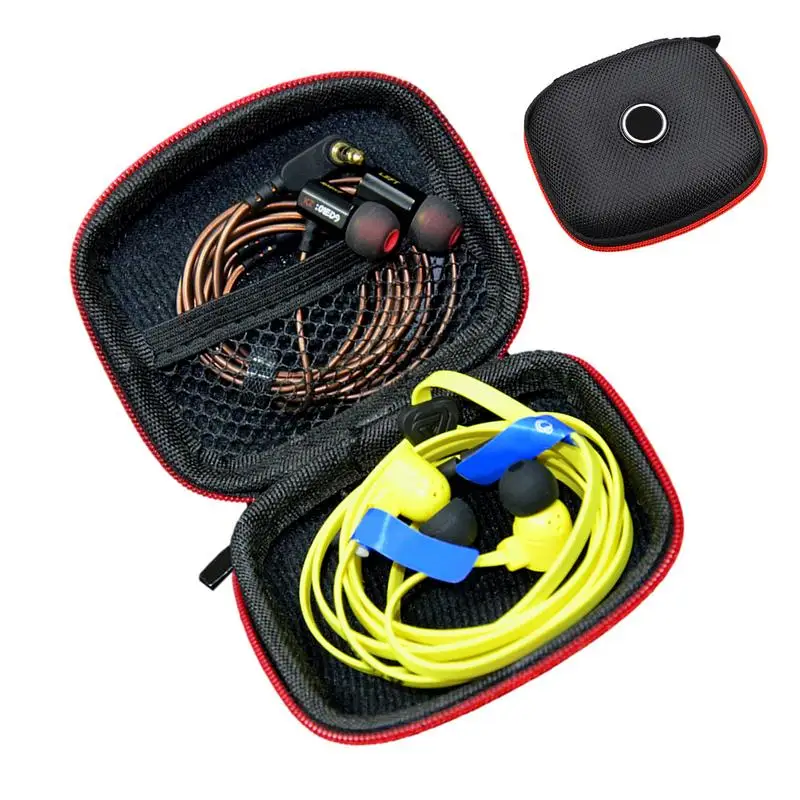 Earphone Storage Bag Protective Hard Eva Travel Bag Waterproof Shock Absorption Mini Cable Container Electronic Organizer For