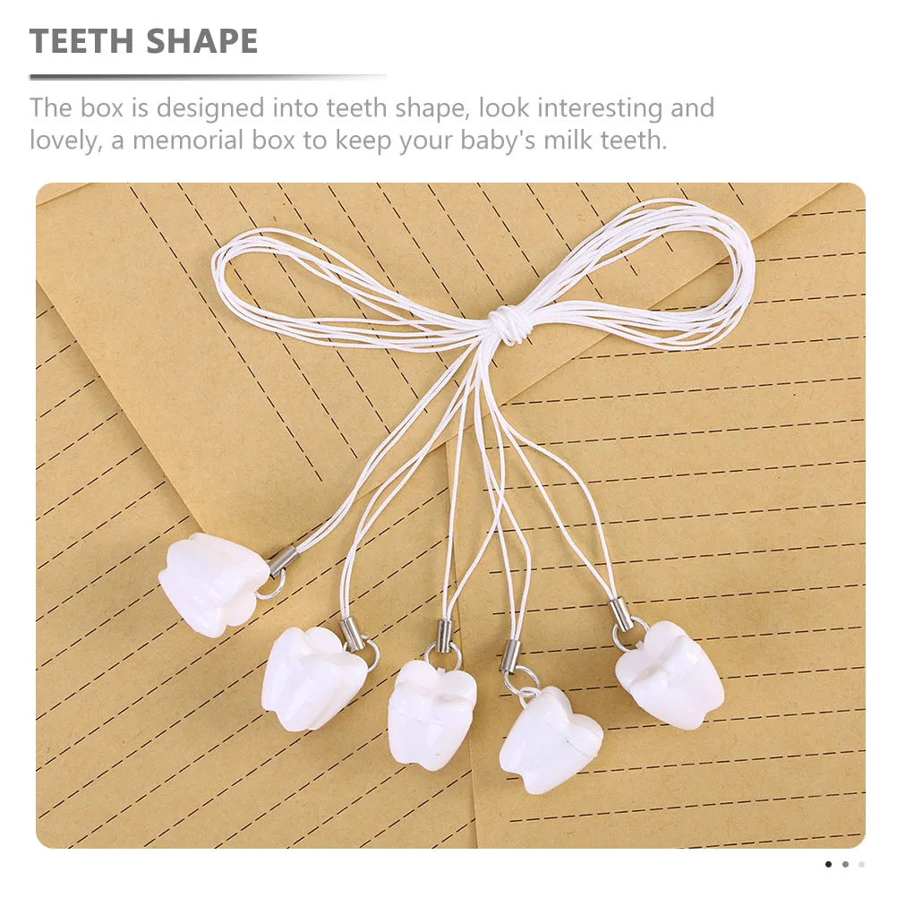 

12 шт., ожерелье для хранения детских зубов, пластиковая профессиональная коробка для хранения зубов, детский подарок на память, держатель для молочных зубов, многоразовые компактные ювелирные изделия